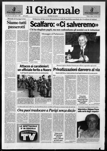 Il giornale : quotidiano del mattino